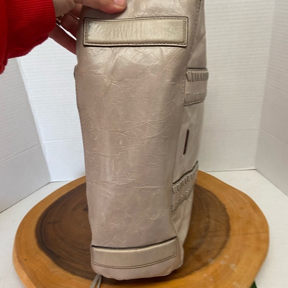 Large Rebecca Minkoff Oatmeal White Leather Tote Bag w/Shoulder Strap - Picture 10 of 14